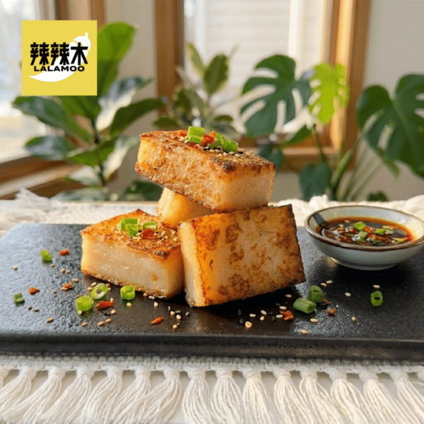 【辣辣木】椒鹽杏鮑菇蘿蔔糕600g±5%(全素)-無修飾澱粉-低溫商品